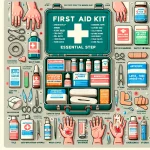 First aid kit with essential content