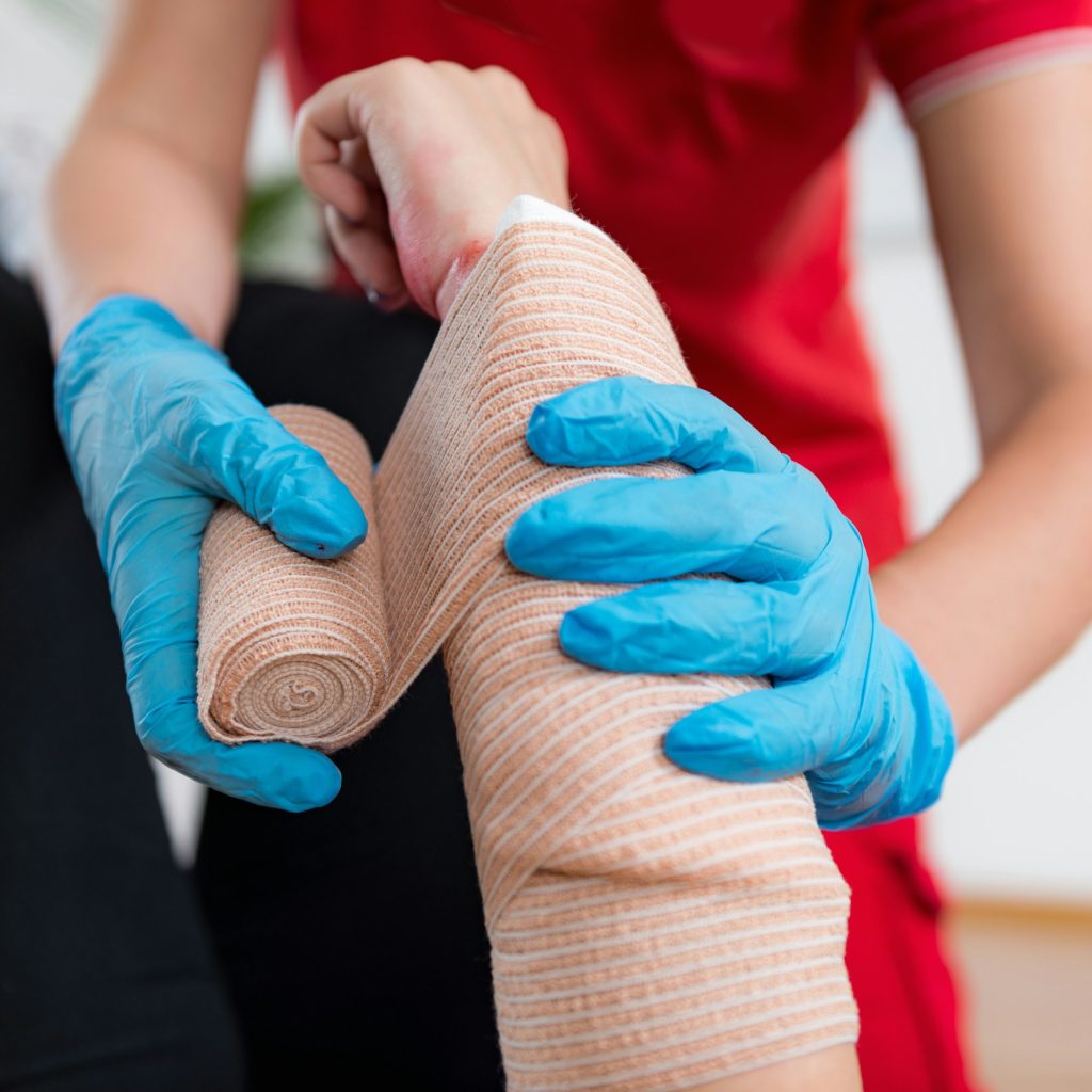 First Aid to deal with wounds and injuries